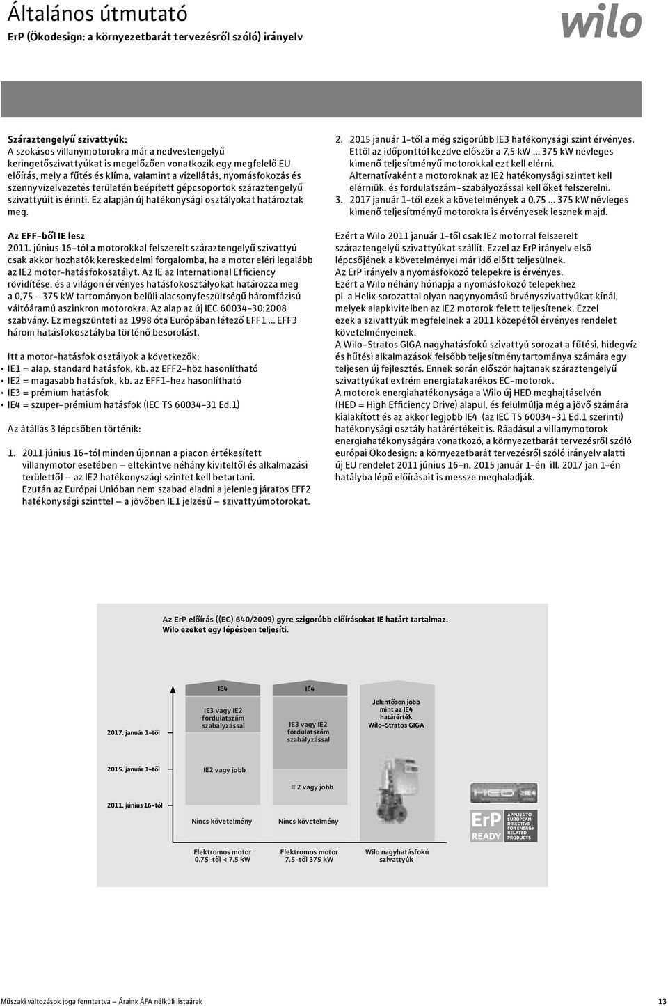 Ez alapján új hatékonysági osztályokat határoztak meg. Az EFF-ből IE lesz 2011.