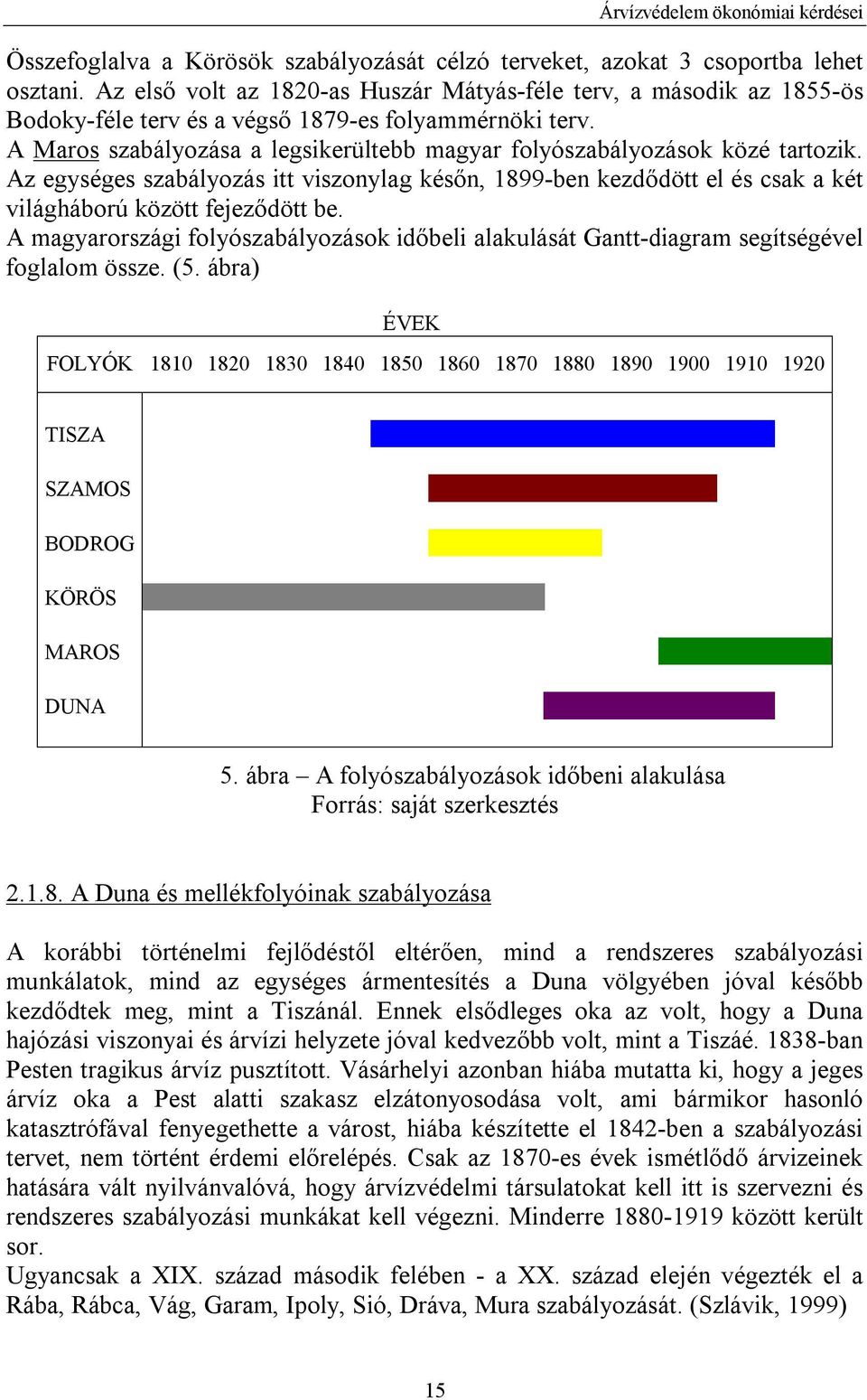 A Maros szabályozása a legsikerültebb magyar folyószabályozások közé tartozik. Az egységes szabályozás itt viszonylag későn, 1899-ben kezdődött el és csak a két világháború között fejeződött be.