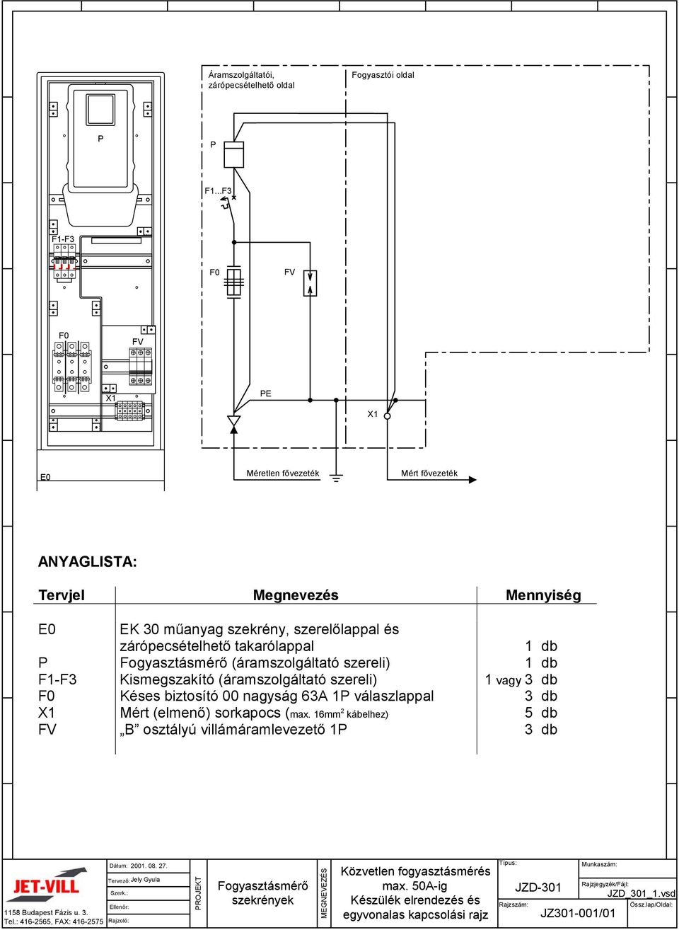 válaszlappal 3 db Mért (elmenő) sorkapocs (max.