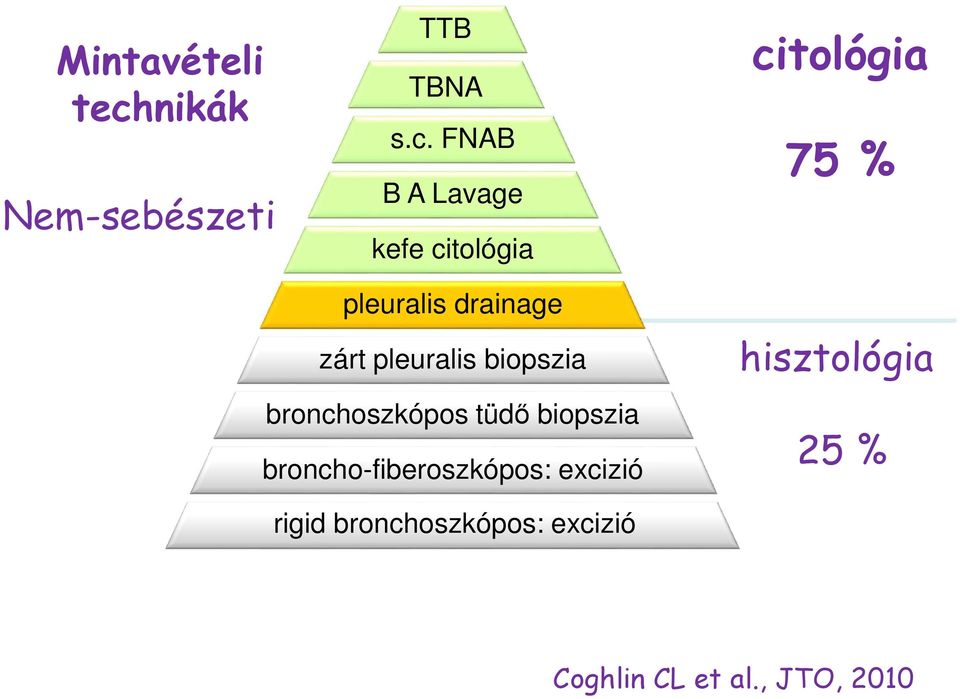 FNAB B A Lavage kefe citológia citológia 75 % pleuralis drainage zárt