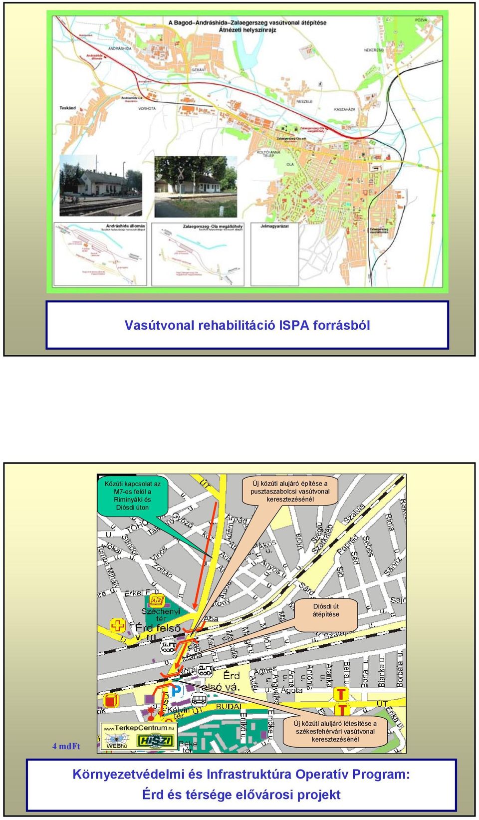 út átépítése 4 mdft Új közúti aluljáró létesítése a székesfehérvári vasútvonal