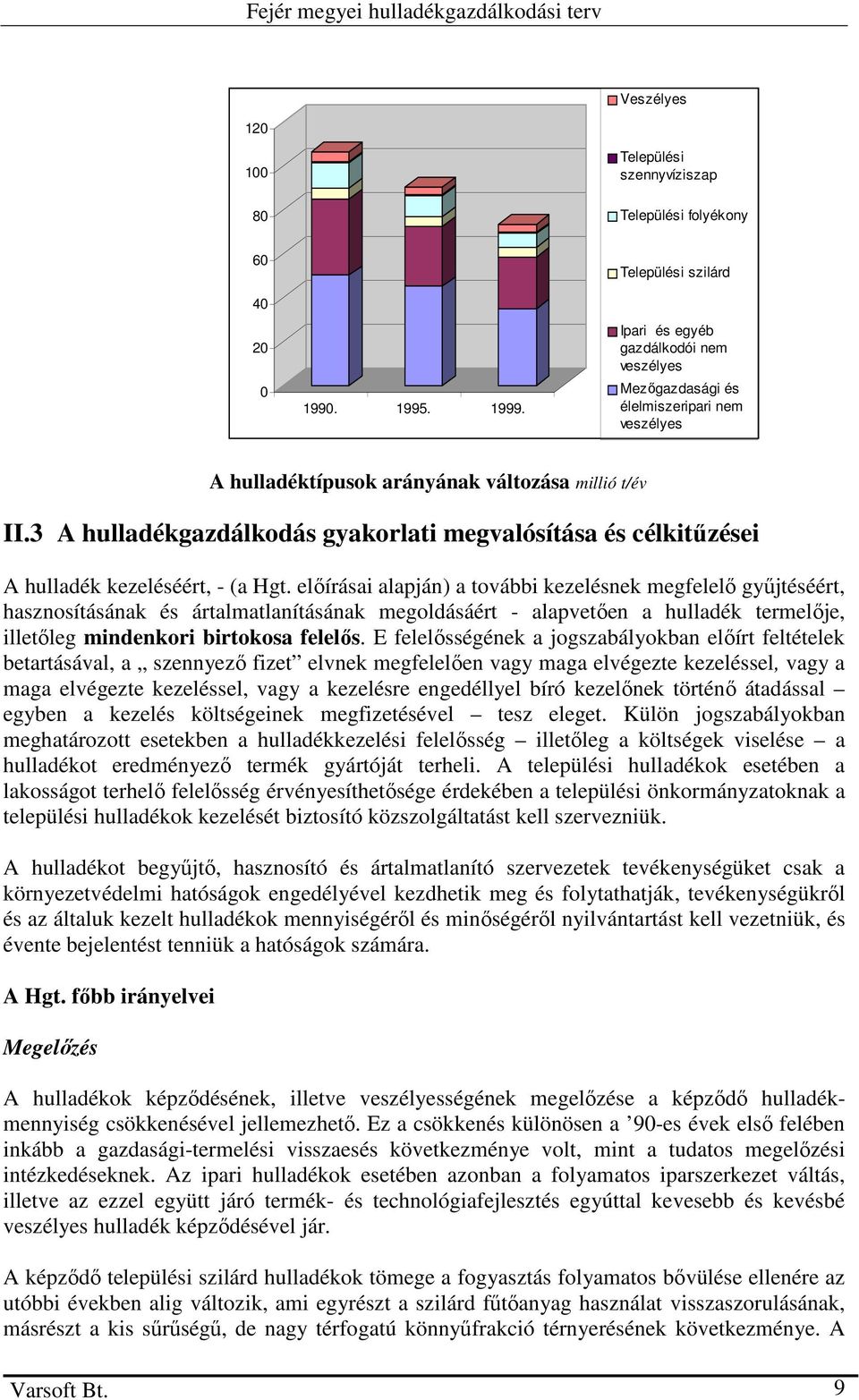 3 A hulladékgazdálkodás gyakorlati megvalósítása és célkitőzései A hulladék kezeléséért, - (a Hgt.