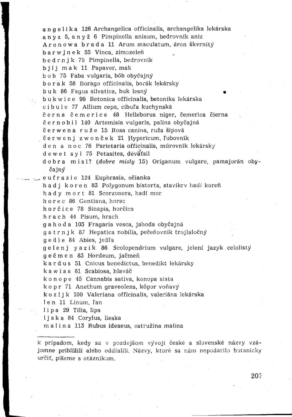 officinalis, betonika lekárska cibule 77 Allium cepa, cibuľa kuchynská černa čemerice 48 Helleborus niger, černerica čierna č e r n o b i 1 140 Artemisia vulgaris, palina obyčajná č e r w e n a ruže