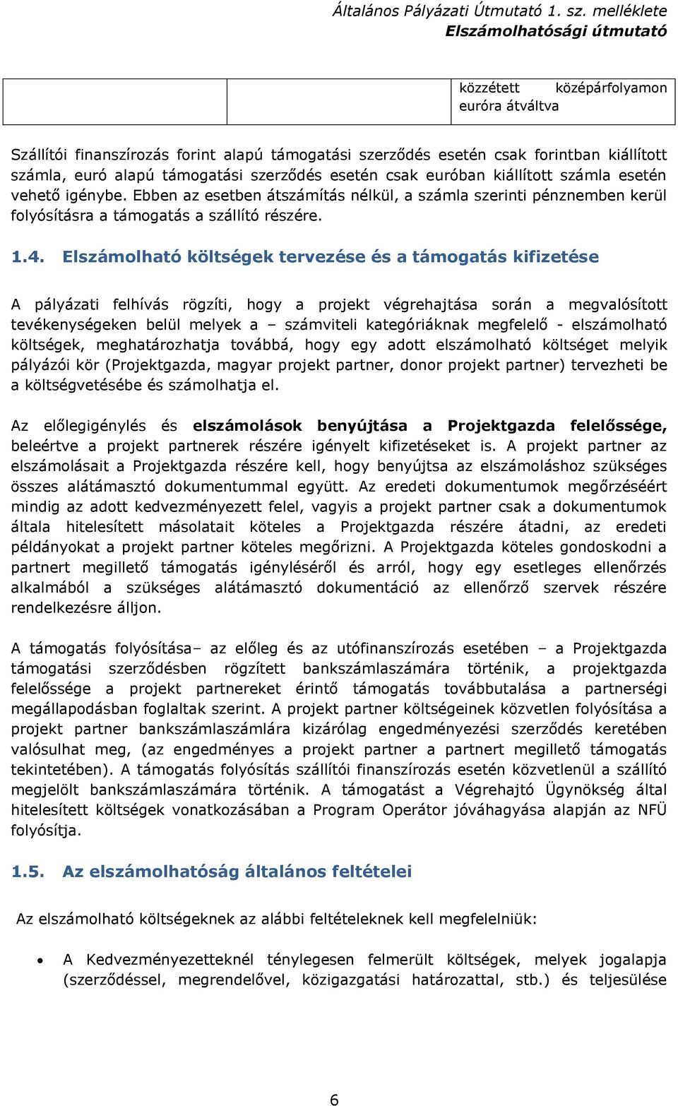 Elszámolható költségek tervezése és a támogatás kifizetése A pályázati felhívás rögzíti, hogy a projekt végrehajtása során a megvalósított tevékenységeken belül melyek a számviteli kategóriáknak