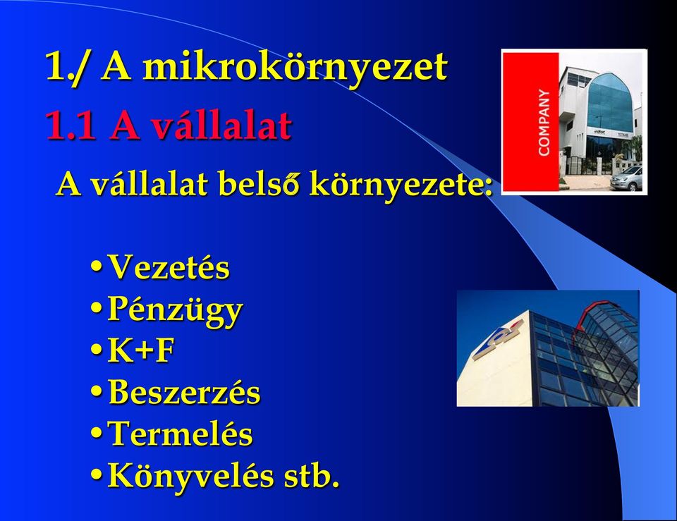 környezete: Vezetés Pénzügy