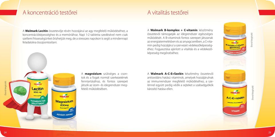 A Walmark B-komplex + C-vitamin készítmény összetevői támogatják az idegrendszer egészséges működését.