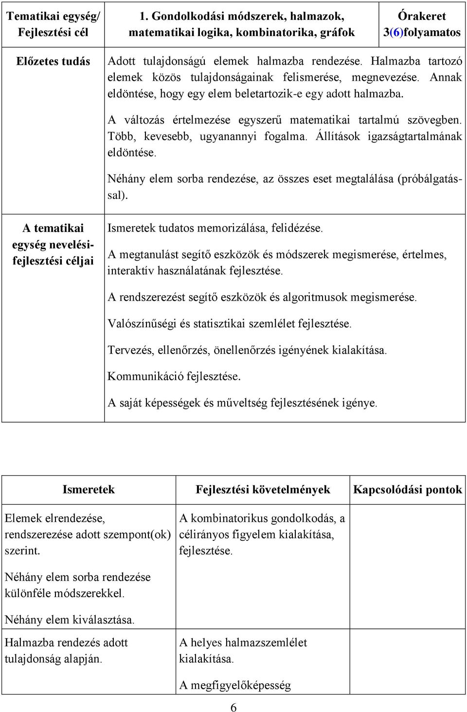 A változás értelmezése egyszerű matematikai tartalmú szövegben. Több, kevesebb, ugyanannyi fogalma. Állítások igazságtartalmának eldöntése.