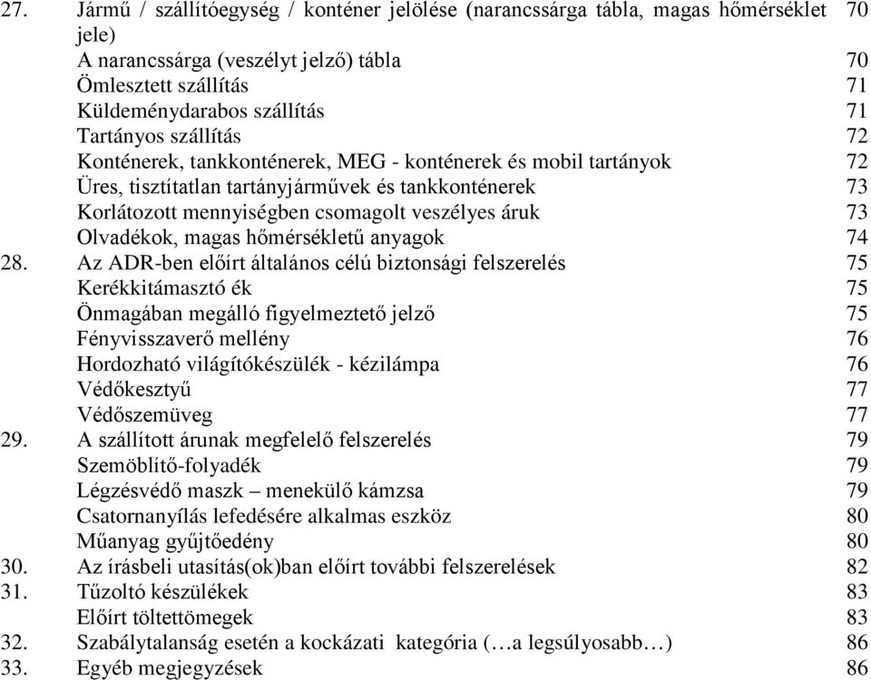 Módszertani Útmutató. veszélyes áruk közúti szállításának ellenőrzéséhez -  PDF Ingyenes letöltés