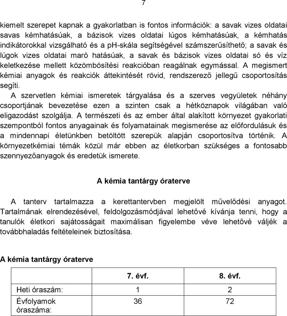 A megismert kémiai anyagok és reakciók áttekintését rövid, rendszerező jellegű csoportosítás segíti.
