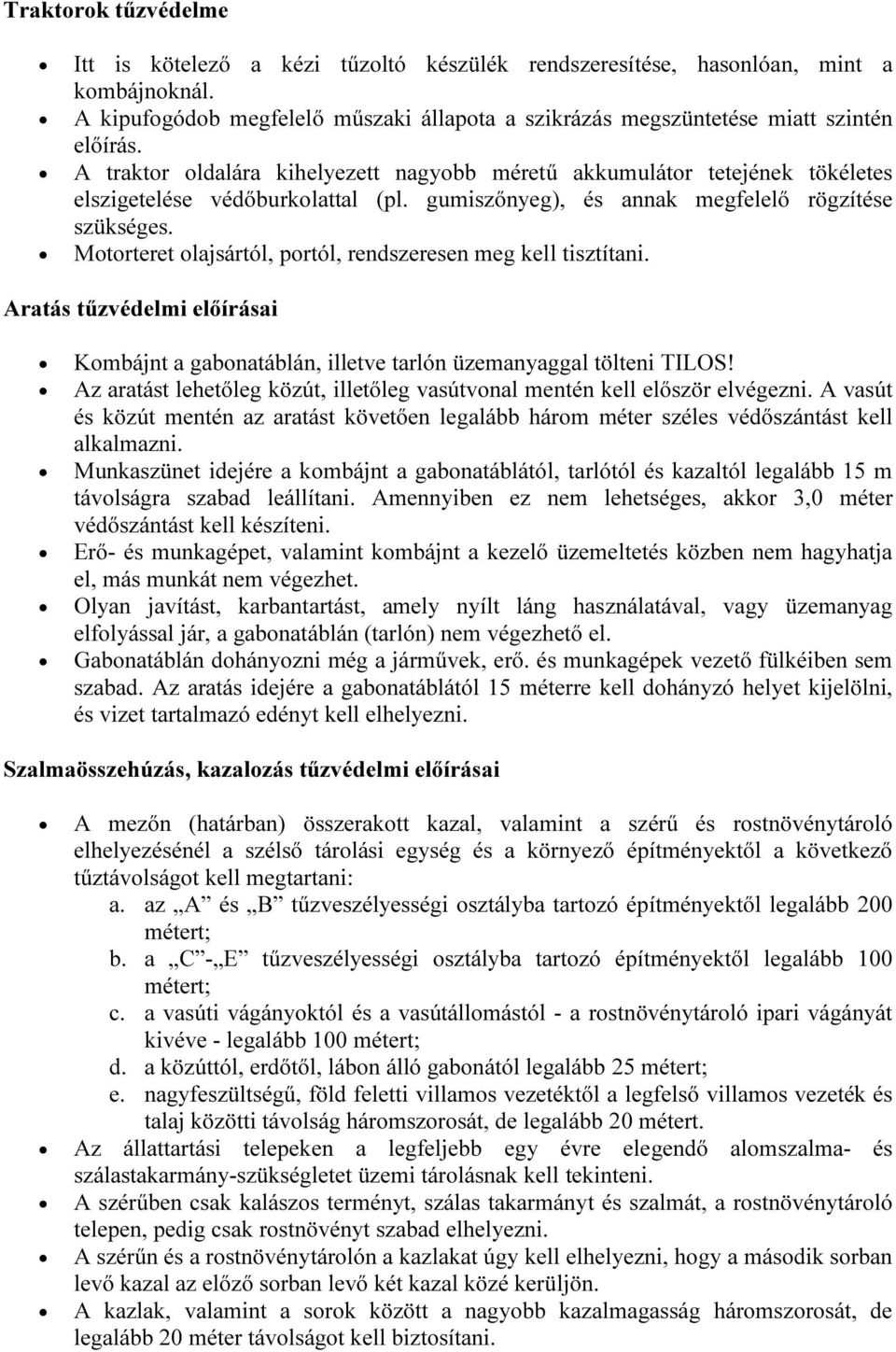 Nyári betakarítási munkákkal kapcsolatos tűzvédelem - PDF Ingyenes letöltés