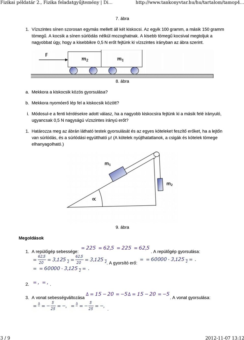 2.3 Newton törvények, mozgás lejtőn, pontrendszerek - PDF Free Download