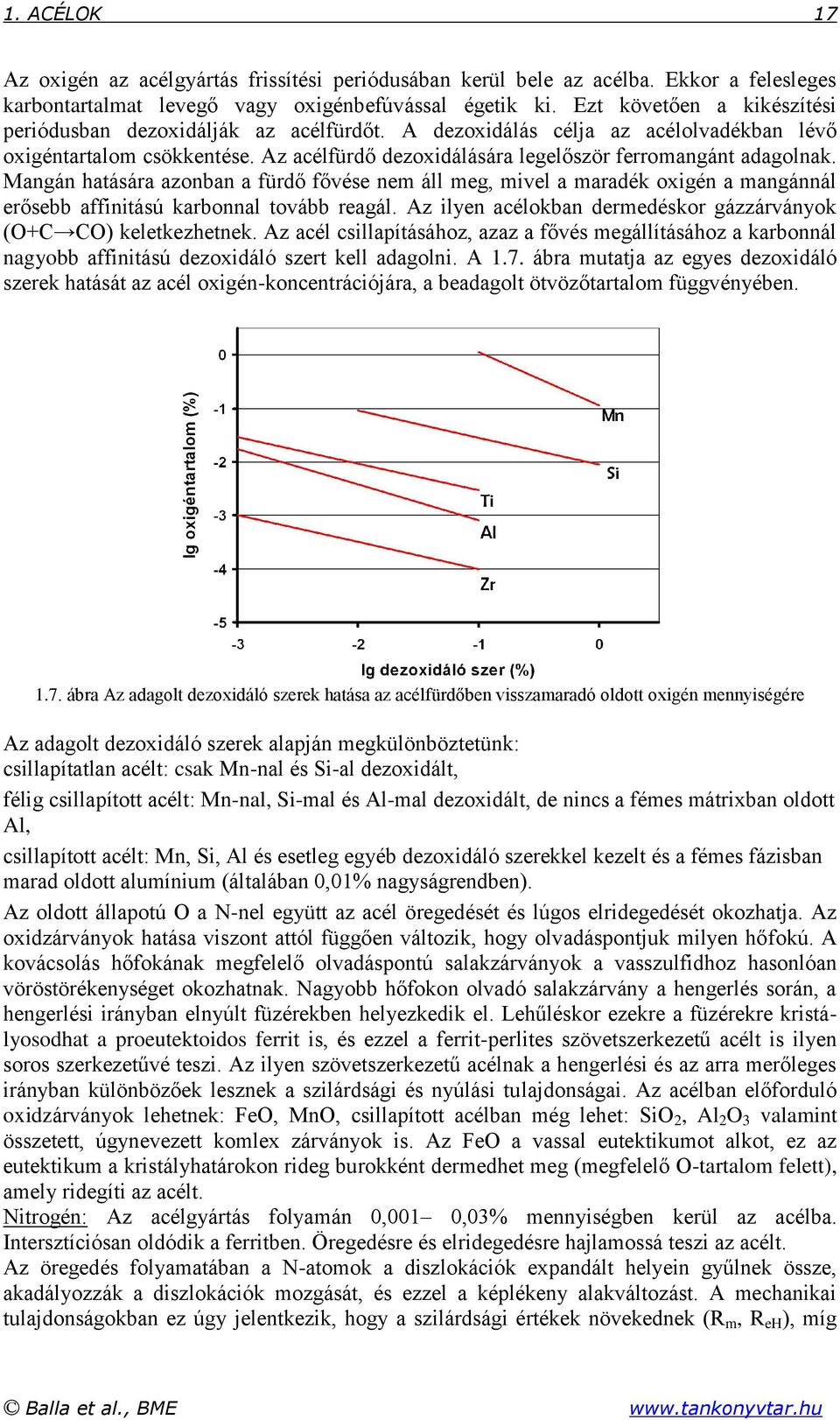 Mangán hatására azonban a fürdő fővése nem áll meg, mivel a maradék oxigén a mangánnál erősebb affinitású karbonnal tovább reagál. Az ilyen acélokban dermedéskor gázzárványok (O+C CO) keletkezhetnek.