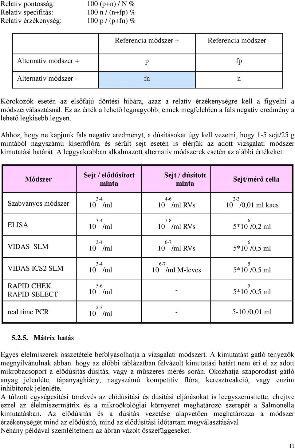 Ez az érték a lehető legnagyobb, ennek megfelelően a fals negatív eredmény a lehető legkisebb legyen.