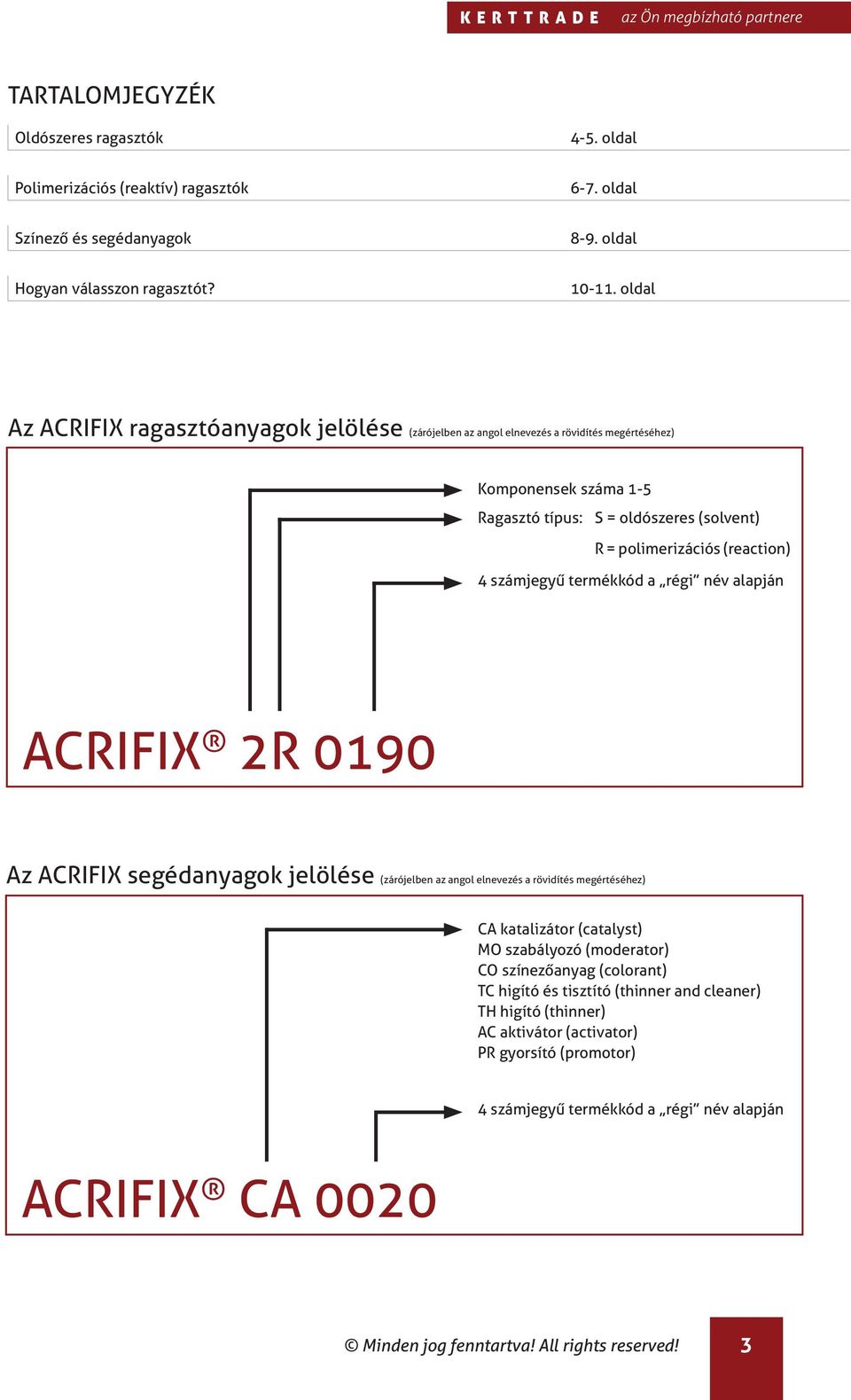 ACRIFIX - ragasztók és segédanyagok - PDF Ingyenes letöltés