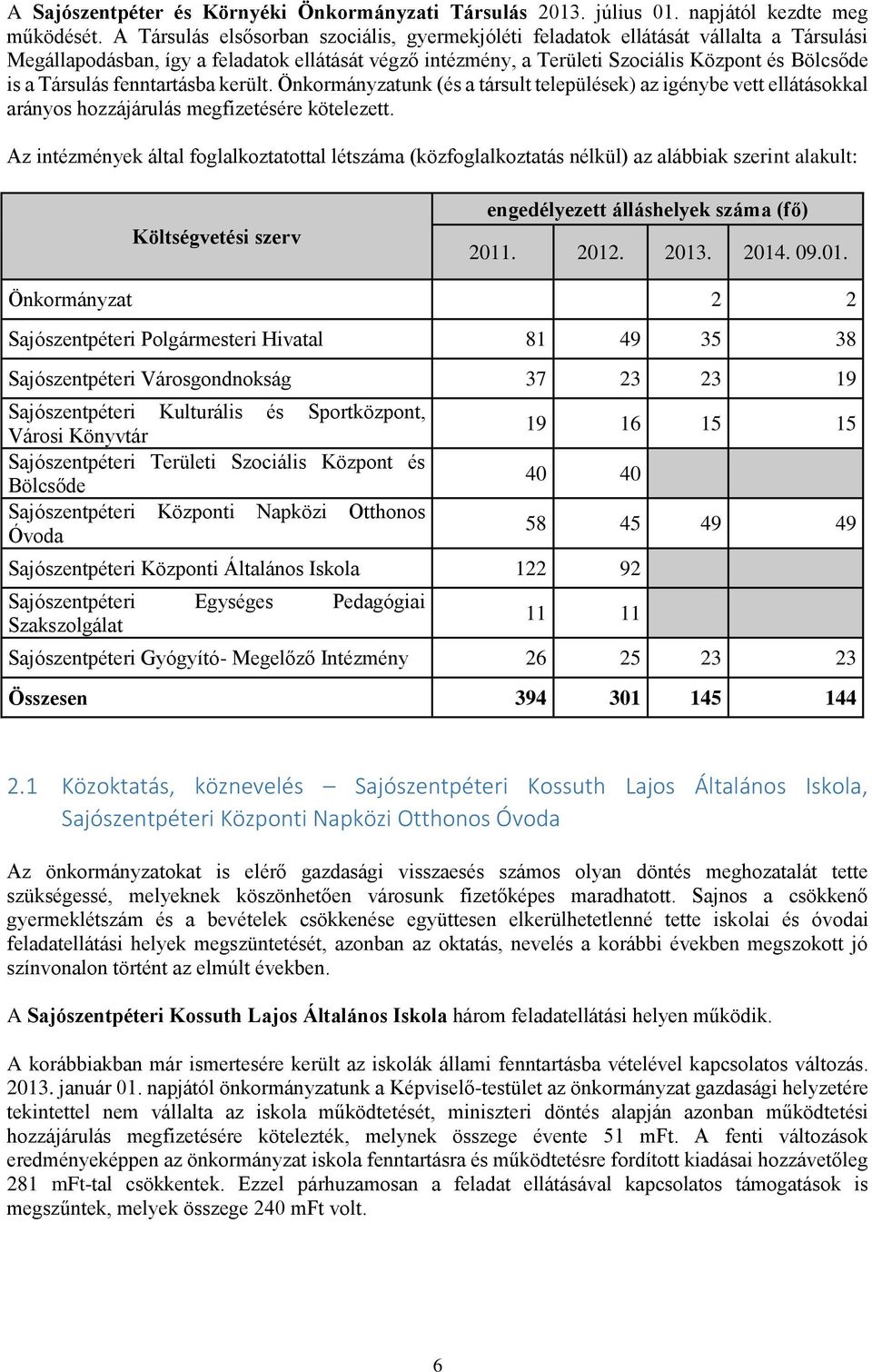 Társulás fenntartásba került. Önkormányzatunk (és a társult települések) az igénybe vett ellátásokkal arányos hozzájárulás megfizetésére kötelezett.
