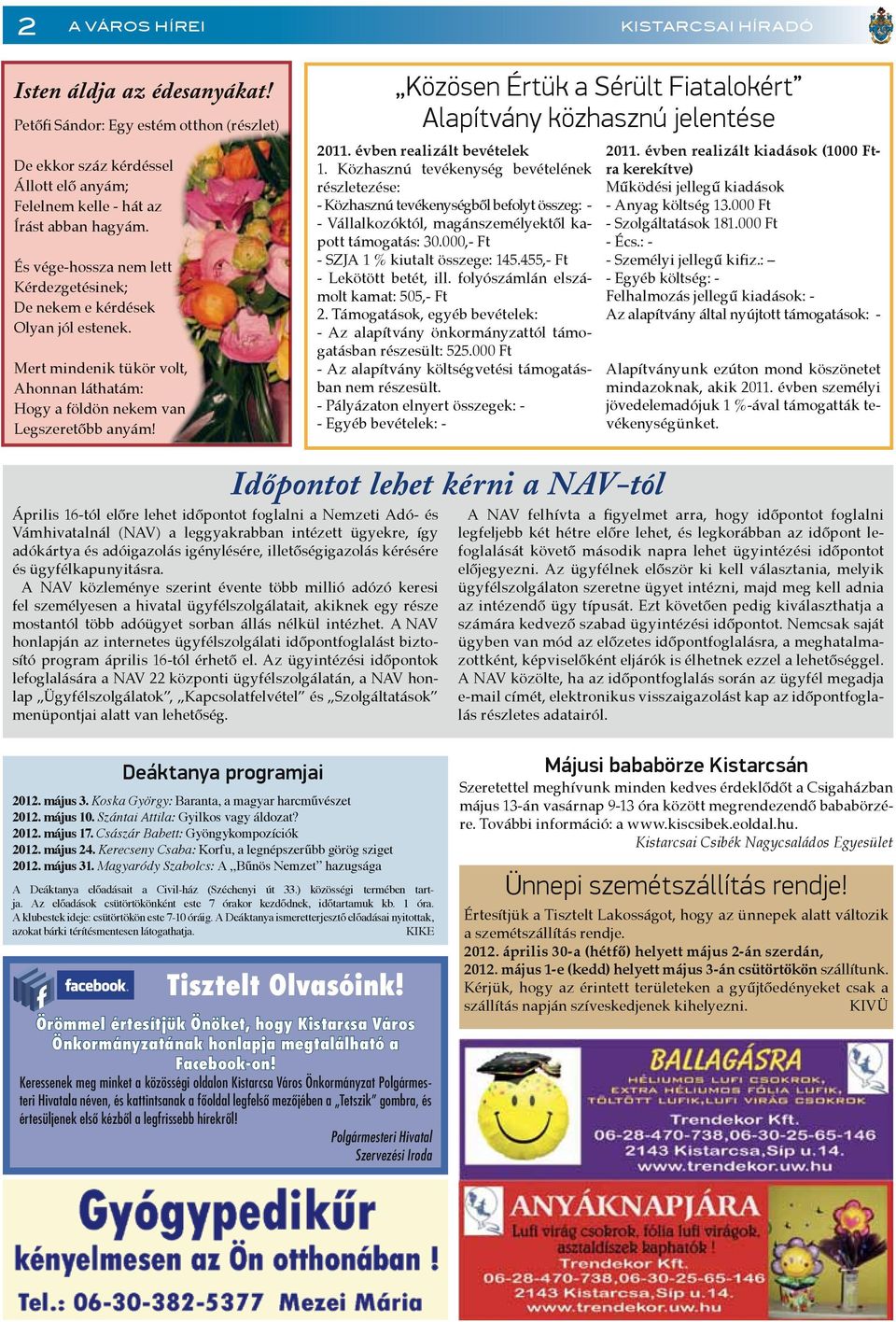 Kistarcsa város önkormányzatának tájékoztató lapja - PDF Free Download