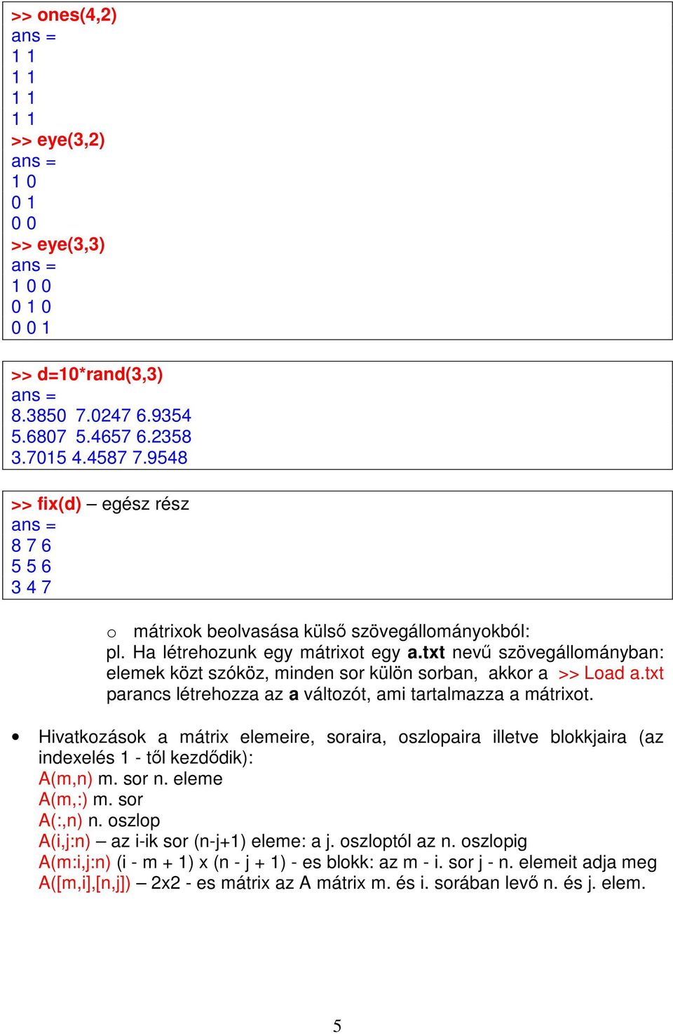 MATLAB. 1. A Matlabról - PDF Free Download