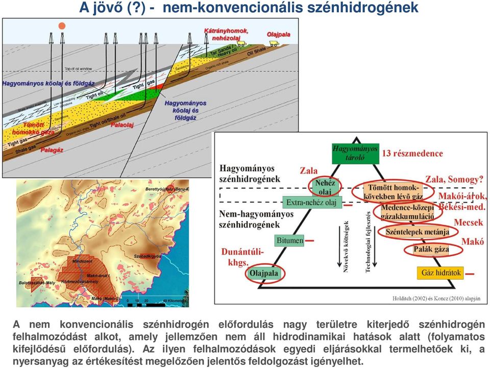 területre kiterjedő szénhidrogén felhalmozódást alkot, amely jellemzően nem áll hidrodinamikai