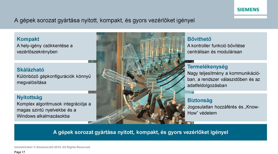 integrációja a magas szint nyelvekbe és a Windows alkalmazásokba Termelékenység Nagy teljesítmény a kommunikációban, a rendszer válaszid ben és