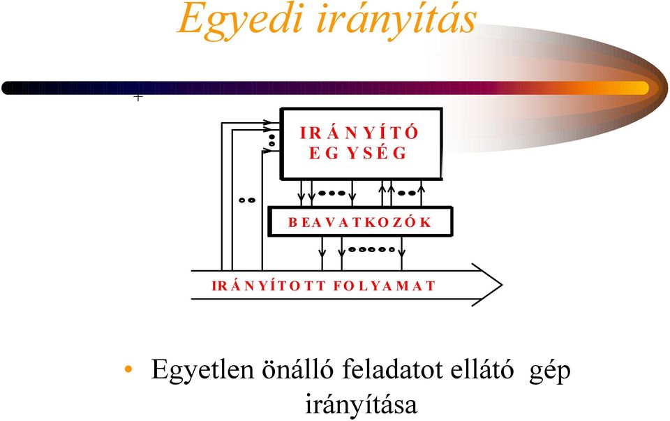 IRÁNYÍTOTT FOLYAMAT Egyetlen