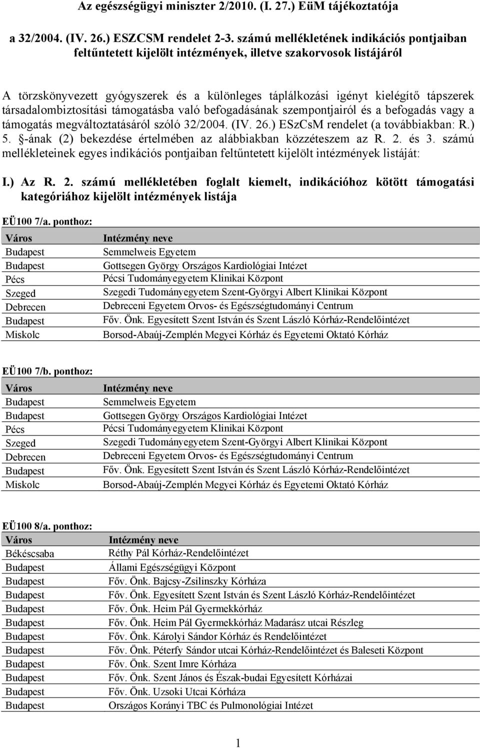 társadalombiztosítási támogatásba való befogadásának szempontjairól és a befogadás vagy a támogatás megváltoztatásáról szóló 32/2004. (IV. 26.) ESzCsM rendelet (a továbbiakban: R.) 5.