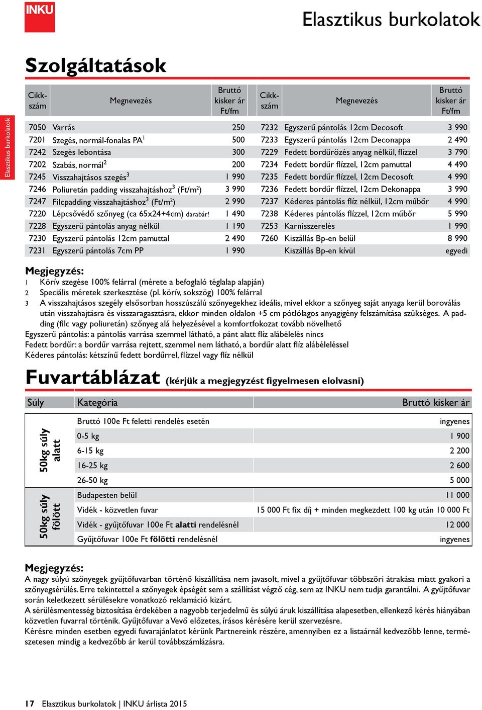 flízzel, 1cm Decosoft 990 76 Poliuretán padding visszahajtáshoz 3 (Ft/m ) 3 990 736 Fedett bordűr flízzel, 1cm Dekonappa 3 990 77 Filcpadding visszahajtáshoz 3 (Ft/m ) 990 737 Kéderes pántolás flíz