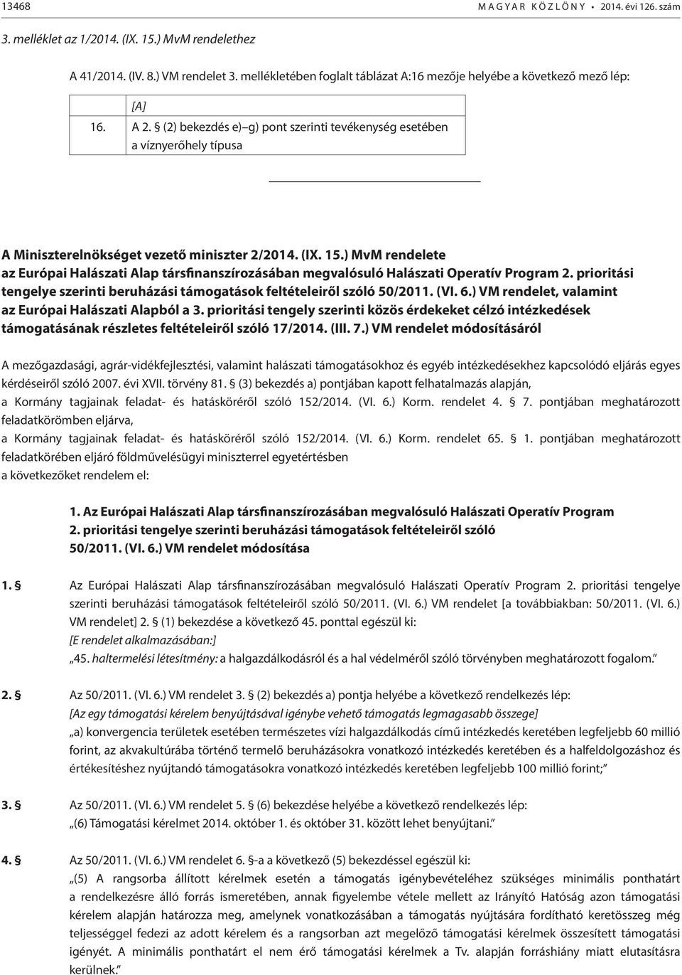 (2) bekezdés e) g) pont szerinti tevékenység esetében a víznyerőhely típusa A Miniszterelnökséget vezető miniszter 2/2014. (IX. 15.