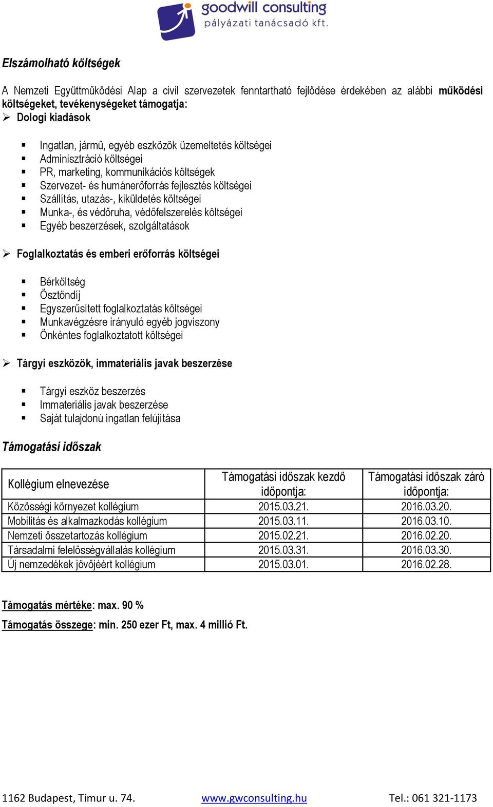 és védőruha, védőfelszerelés költségei Egyéb beszerzések, szolgáltatások Foglalkoztatás és emberi erőforrás költségei Bérköltség Ösztöndíj Egyszerűsített foglalkoztatás költségei Munkavégzésre