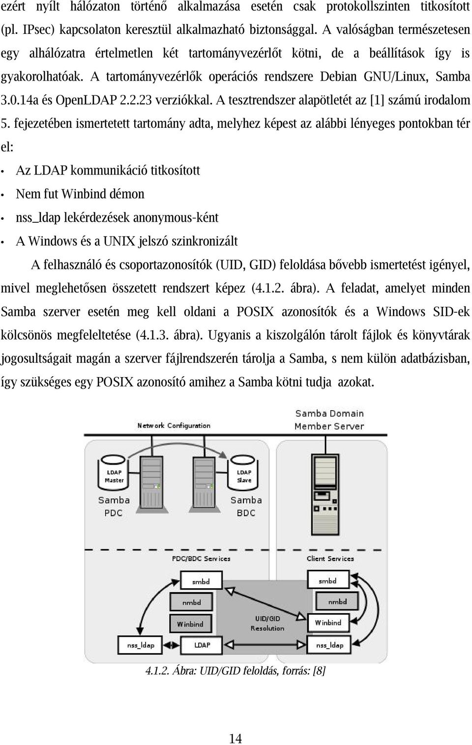 14a és OpenLDAP 2.2.23 verziókkal. A tesztrendszer alapötletét az [1] számú irodalom 5.