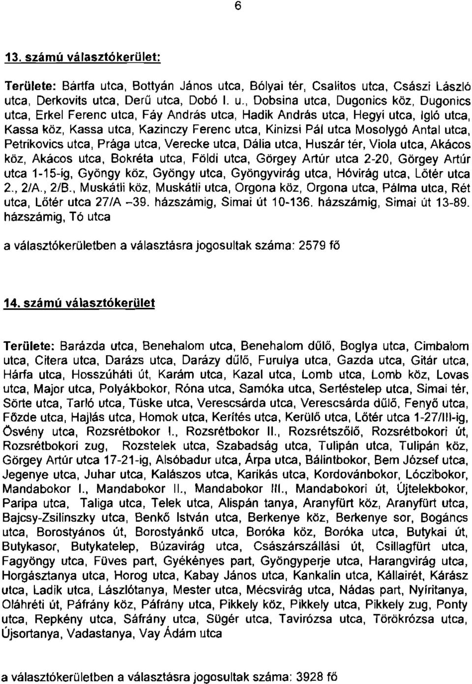 ca, Bólyai tér, Csalitos ut