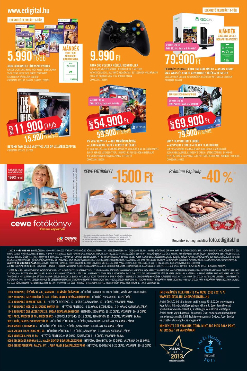 CIKKSZÁM: 219107, 160597, 208945, 208825 AJÁNDÉK 2990 FT-OS MICROSOFT AJÁNDÉKKÁRTYA XBOX 360 VEZETÉK NÉLKÜLI KONTROLLER 2,4 GHZ-ES VEZETÉK NÉLKÜLI TECHNOLÓGIA, 9 MÉTERES HATÓTÁVOLSÁGGAL, ÁLLÍTHATÓ