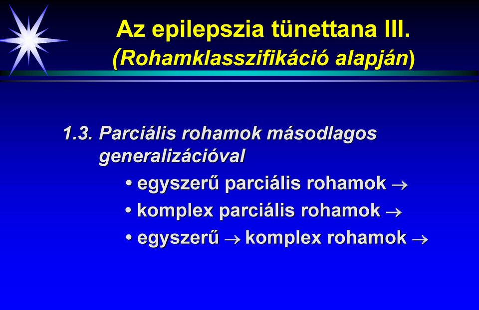 Parciális rohamok másodlagos generalizációval