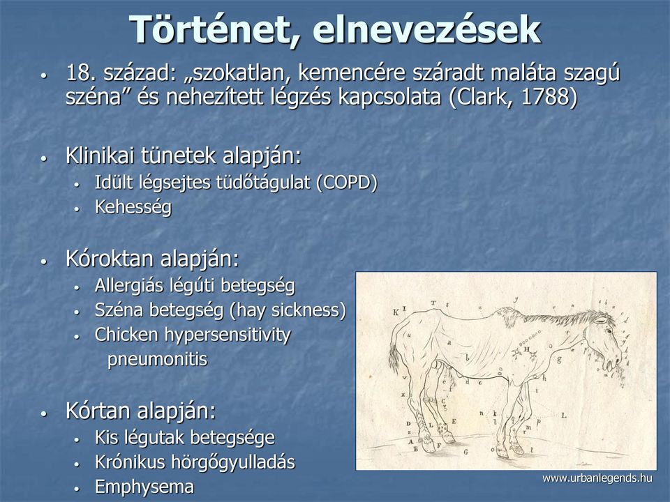 1788) Klinikai tünetek alapján: Idült légsejtes tüdőtágulat (COPD) Kehesség Kóroktan alapján: