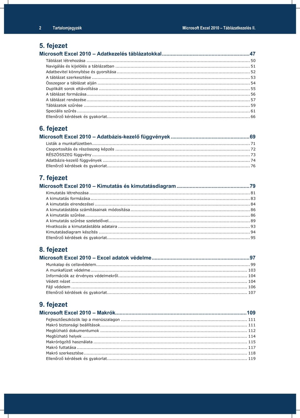 1. fejezet Microsoft Excel 2010 Tartománynevek PDF Free Download