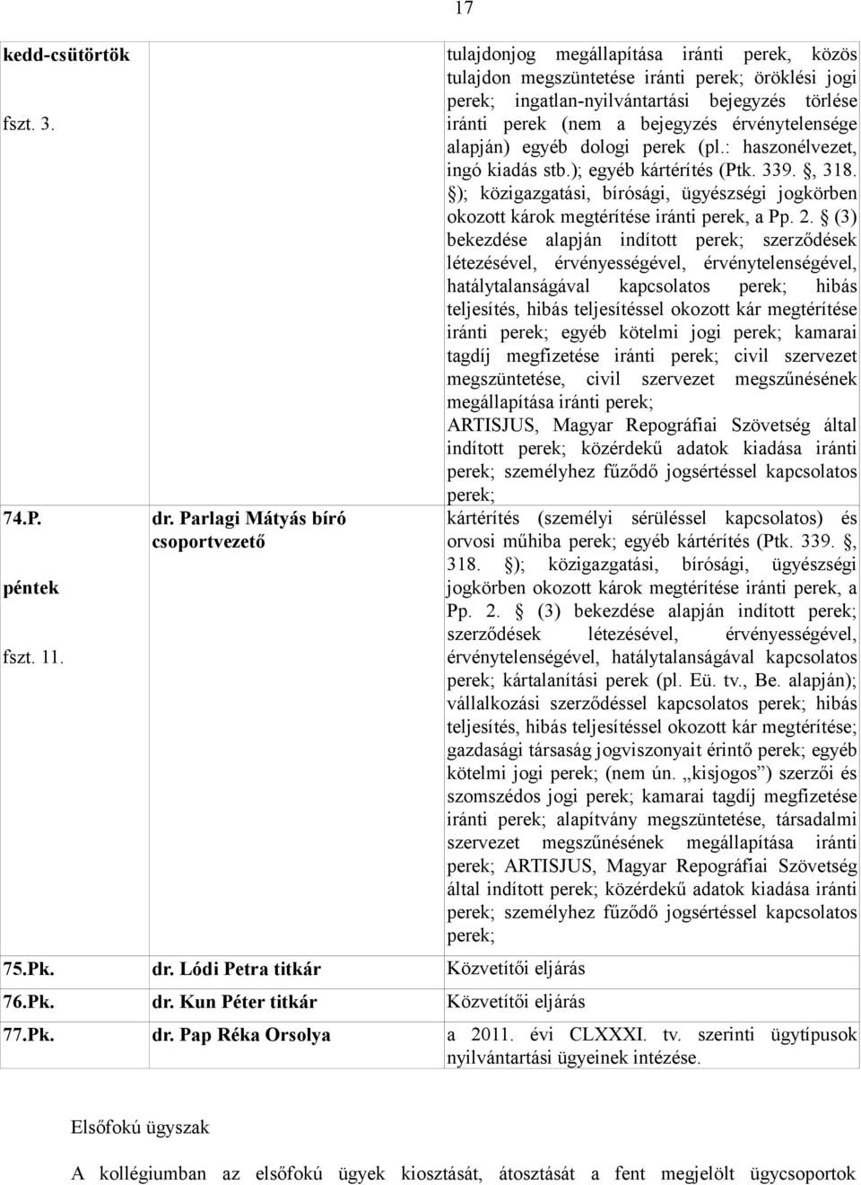 Lódi Petra titkár Közvetítői eljárás 76.Pk. dr.