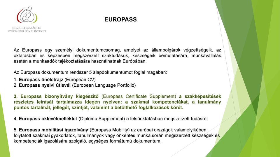 Europass nyelvi útlevél (European Language Portfolio) 3.