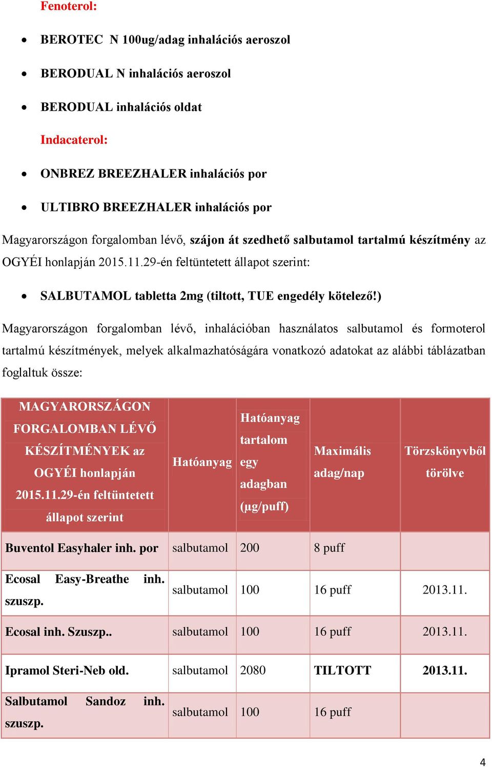 KÖZÉRTHETŐEN A WADA TILTÓLISTÁBAN BEKÖVETKEZŐ, A TUE SZABÁLYOZÁST IS ÉRINTŐ  VÁLTOZÁSOKRÓL 2016-BAN - PDF Ingyenes letöltés