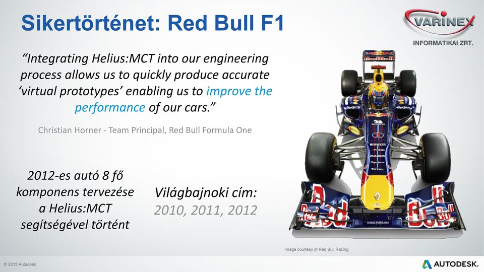 Christian Horner - Team Principal, Red Bull Formula One 2012-es autó 8 fő komponens tervezése a