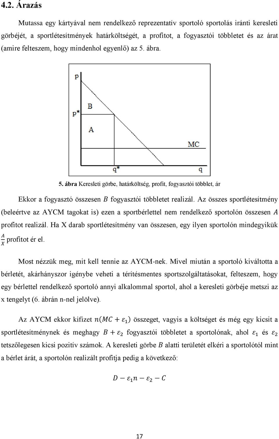 Az összes sportlétesítmény (beleértve az AYCM tagokat is) ezen a sportbérlettel nem rendelkező sportolón összesen A profitot realizál.