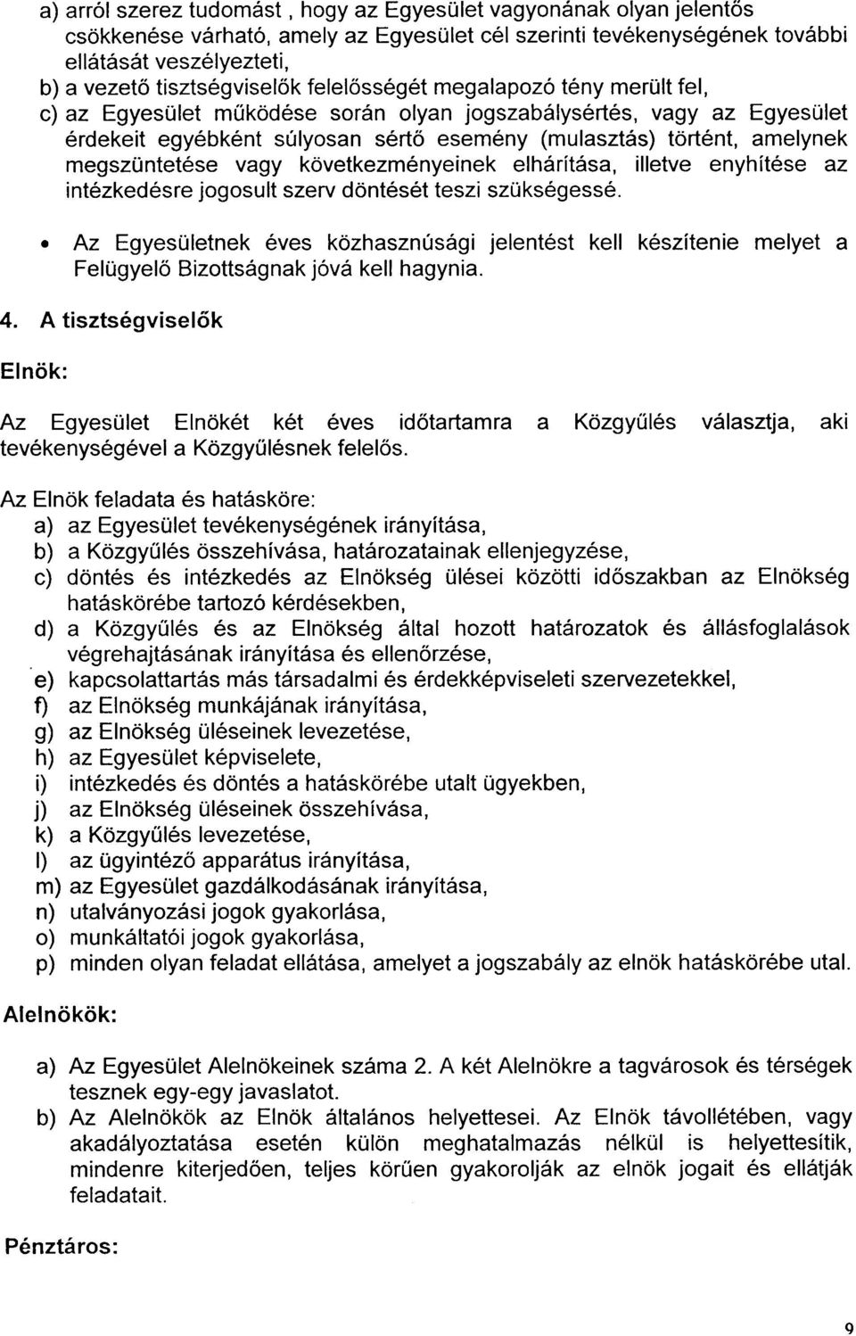 vagy következményeinek elhárítása, illetve enyhítése az intézkedésre jogosult szerv döntését teszi szükségessé Az Egyesületnek éves közhasznúsági jelentést kell készítenie melyet a Felügyelõ