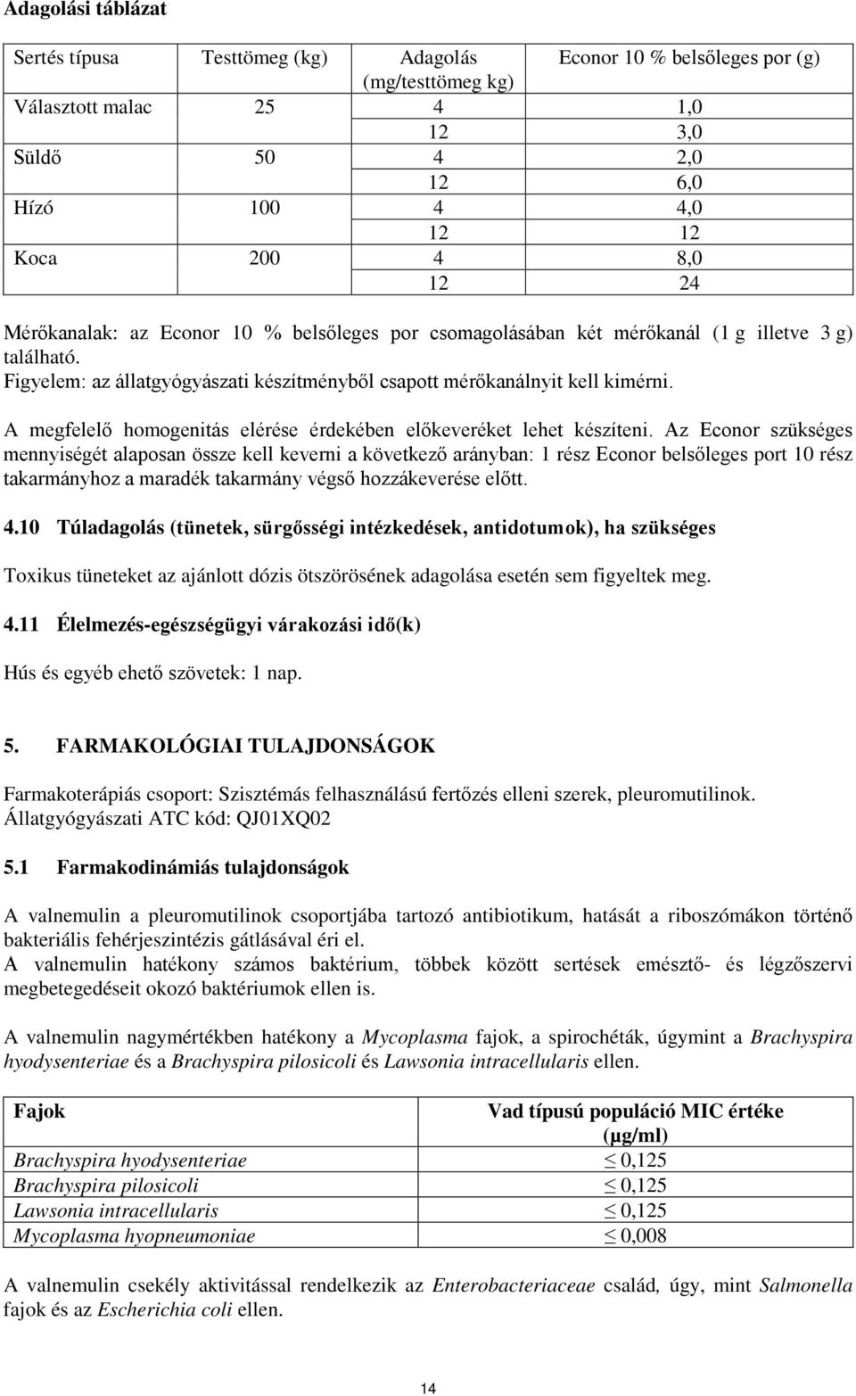 A megfelelő homogenitás elérése érdekében előkeveréket lehet készíteni.