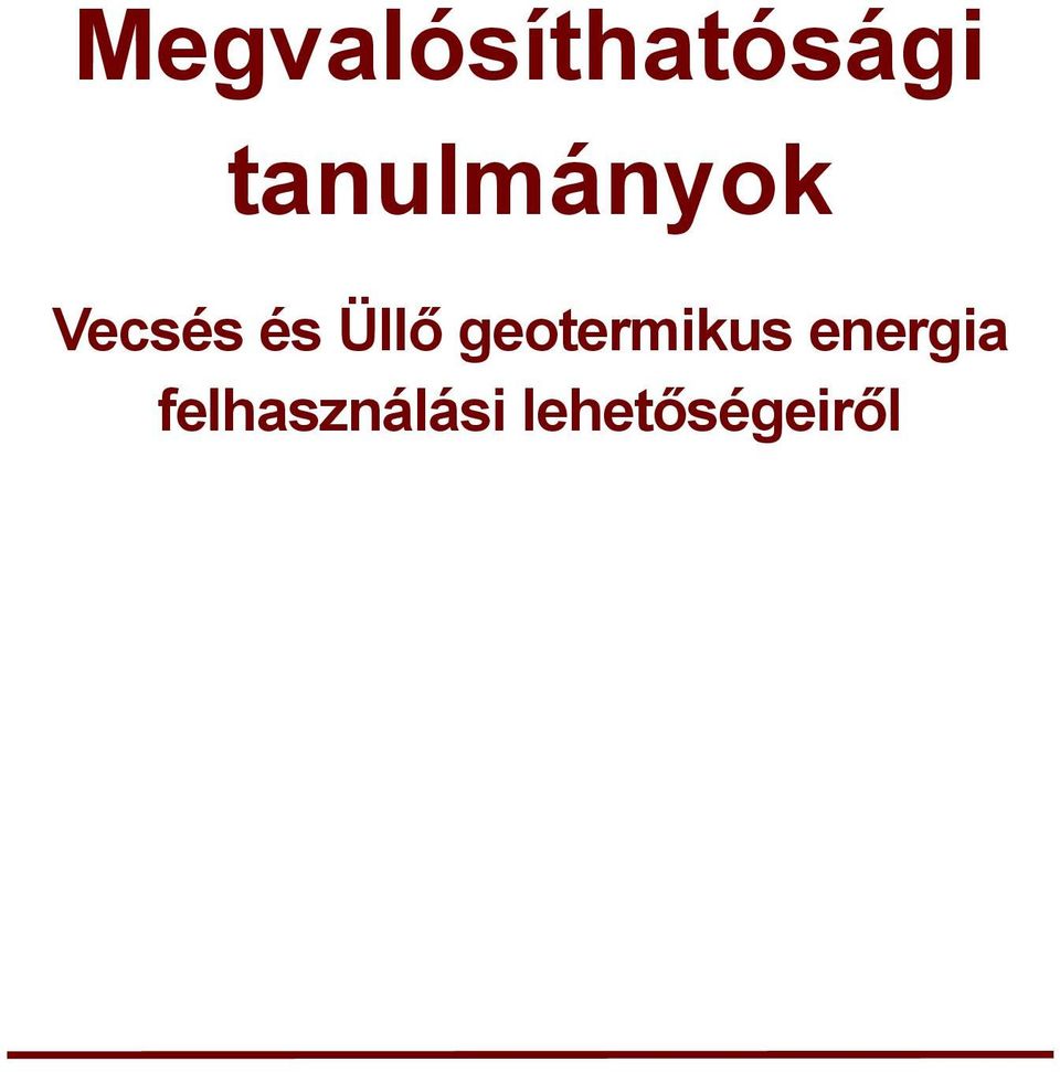 Üllő geotermikus