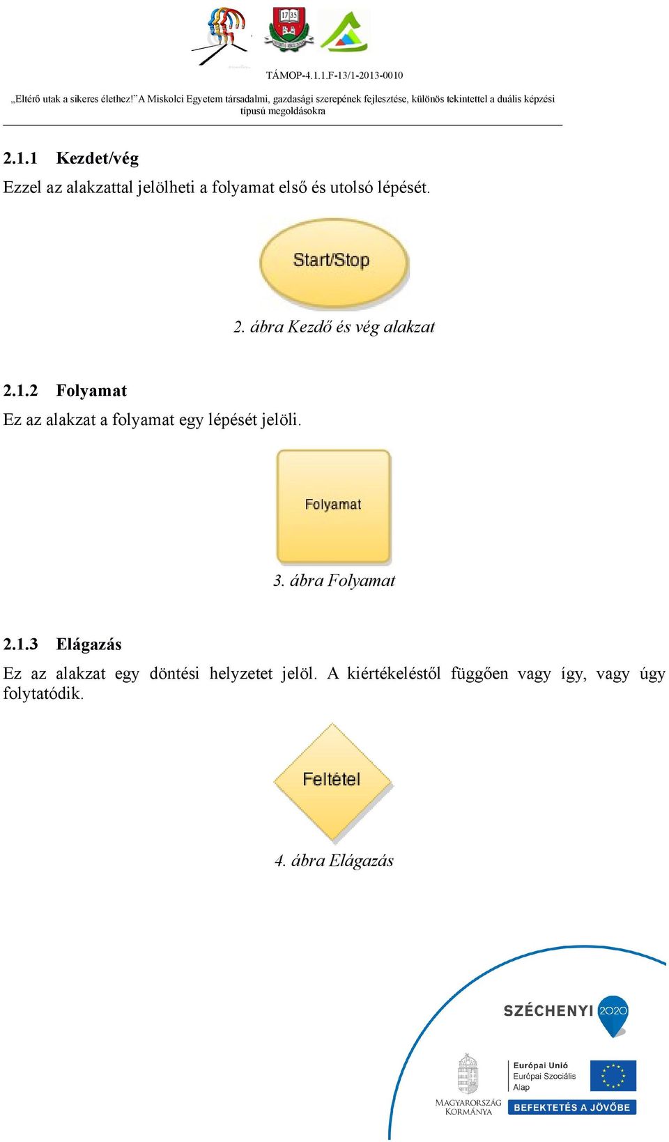 2 Folyamat Ez az alakzat a folyamat egy lépését jelöli. 3. ábra Folyamat 2.1.