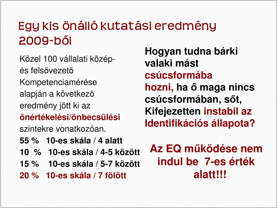 55 % 10-es skála / 4 alatt 10 % 10-es skála / 4-5 között 15 % 10-es skála / 5-7 között 20 % 10-es skála / 7