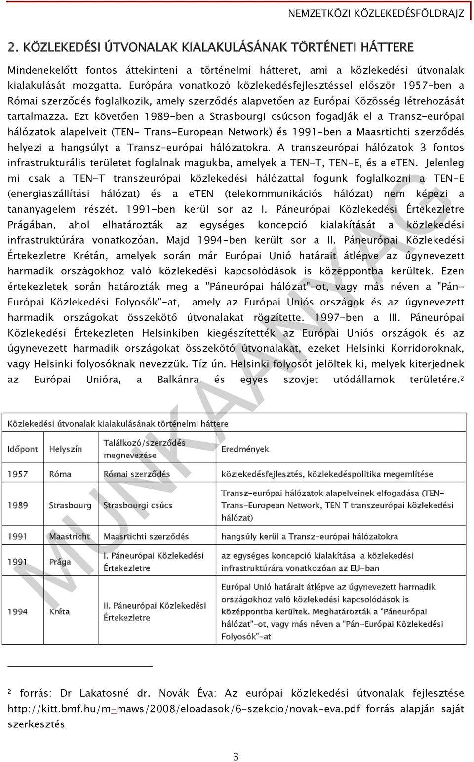 Ezt követően 1989-ben a Strasbourgi csúcson fogadják el a Transz-európai hálózatok alapelveit (TEN- Trans-European Network) és 1991-ben a Maasrtichti szerződés helyezi a hangsúlyt a Transz-európai