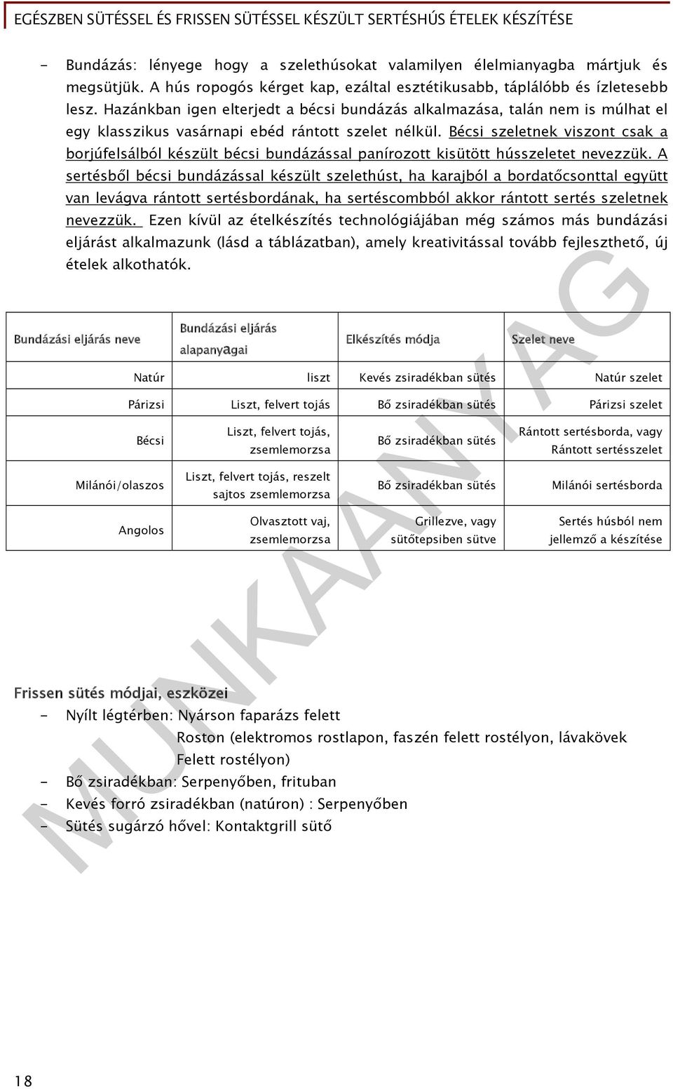 Bécsi szeletnek viszont csak a borjúfelsálból készült bécsi bundázással panírozott kisütött hússzeletet nevezzük.