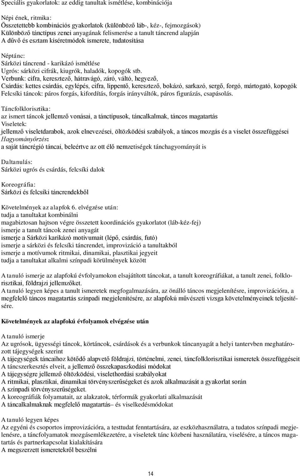 Verbunk: cifra, keresztező, hátravágó, záró, váltó, hegyező, Csárdás: kettes csárdás, egylépés, cifra, lippentő, keresztező, bokázó, sarkazó, sergő, forgó, mártogató, kopogók Felcsíki táncok: páros