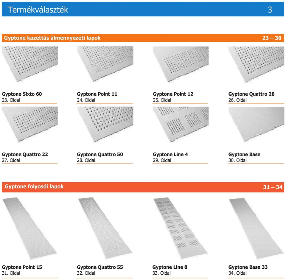 Oldal Gyptone Quattro 22 27. Oldal Gyptone Quattro 50 28. Oldal Gyptone Line 4 29.