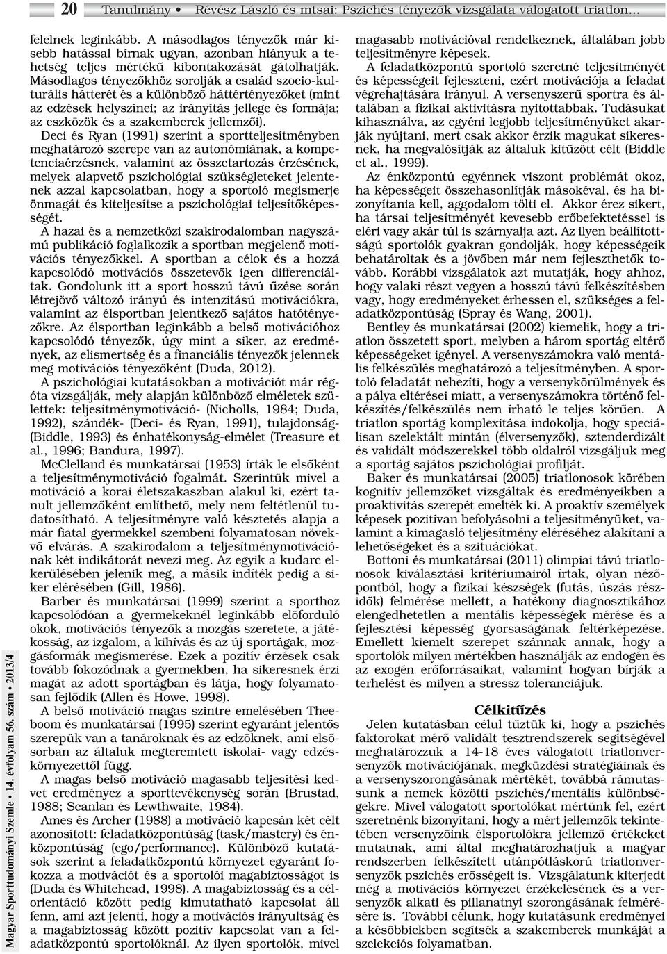 Másodlagos tényezôkhöz sorolják a család szocio-kulturális hátterét és a különbözô háttértényezôket (mint az edzések helyszínei; az irányítás jellege és formája; az eszközök és a szakemberek