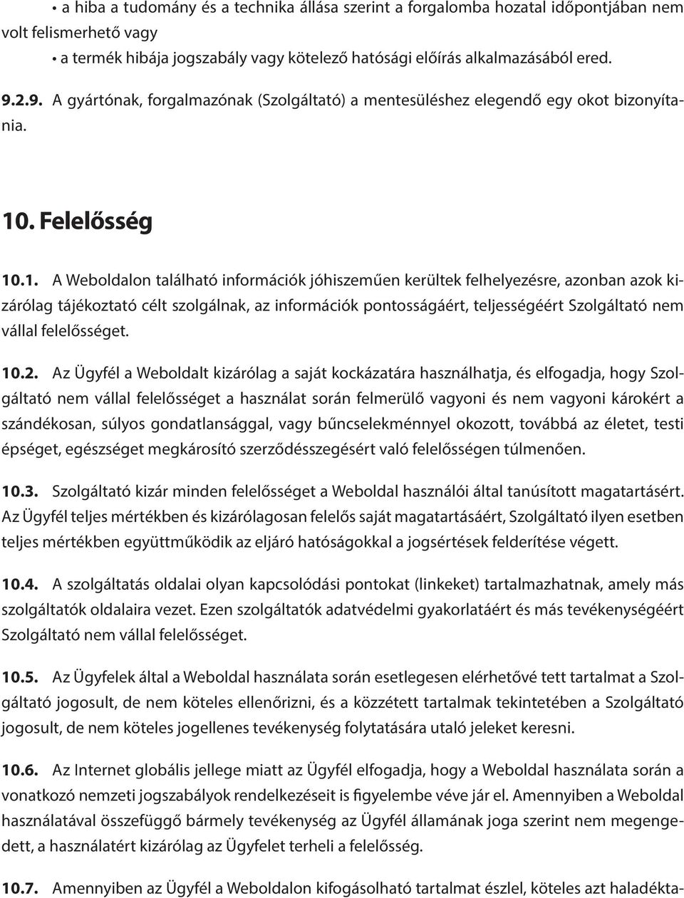 . Felelősség 10